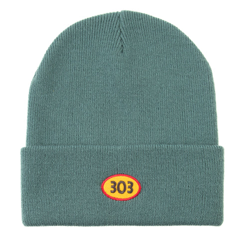 303 Boards - Oval Beanie (Mineral Blue)